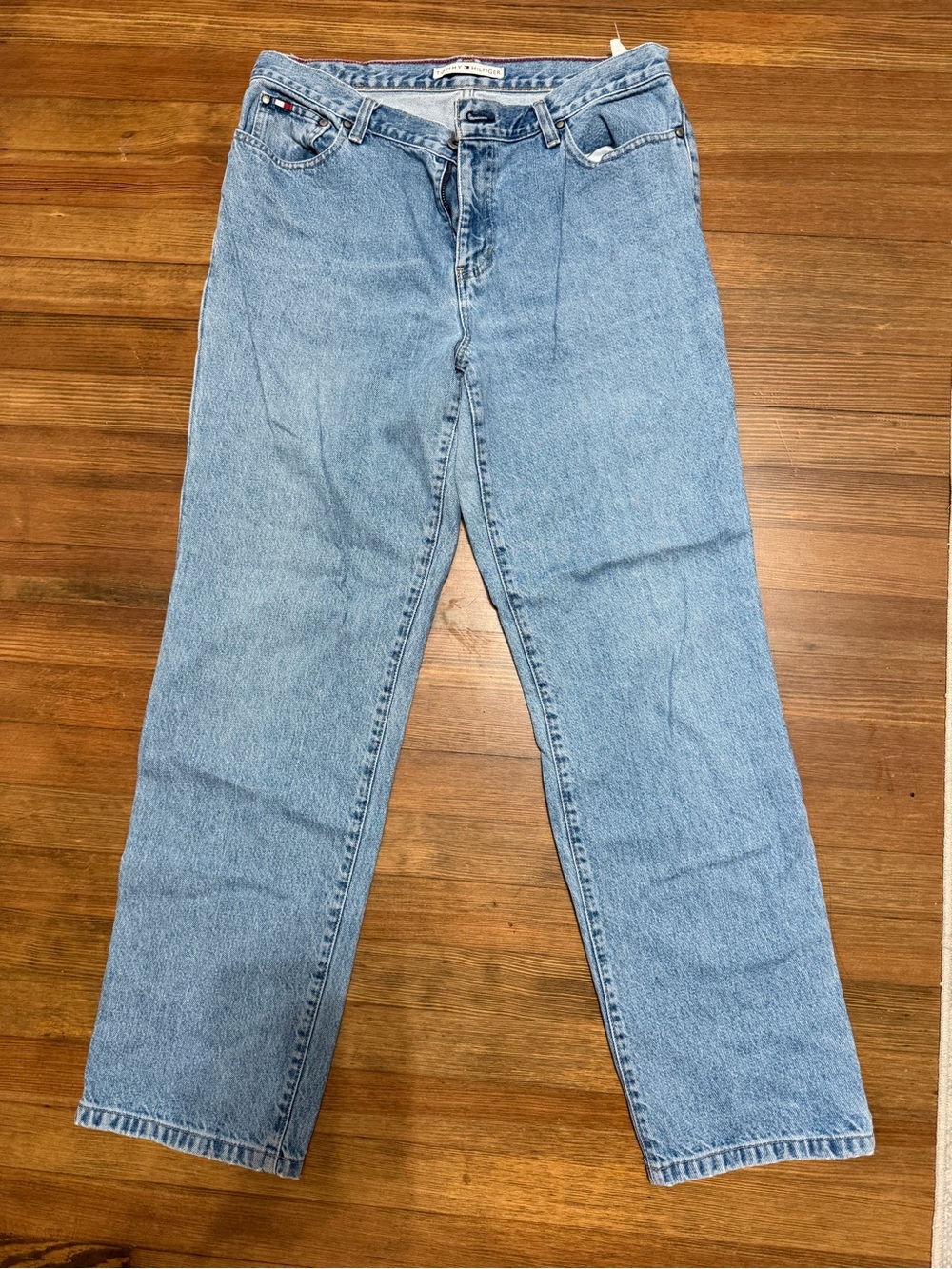 Tommy Hilfiger Light Wash Straight Leg Jeans - Blue
